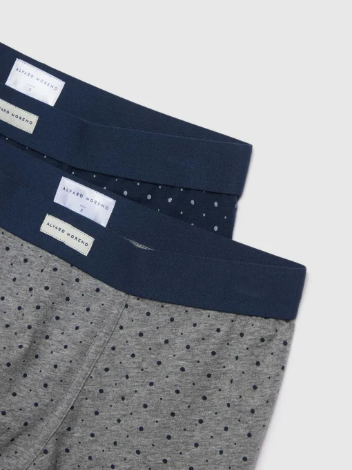 BOXER DOTS AZUL MARINO