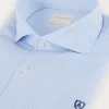 CAMISA COMFORT MICROCUADRO CELESTE