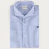 CAMISA COMFORT RAYAS AZUL