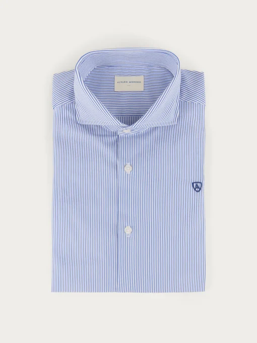 CAMISA COMFORT RAYAS AZUL