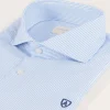 CAMISA COMFORT RAYAS CELESTE