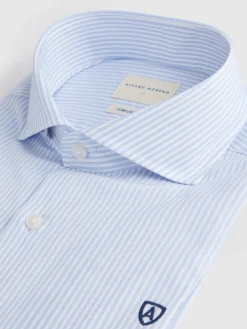 CAMISA COMFORT RAYAS CELESTE