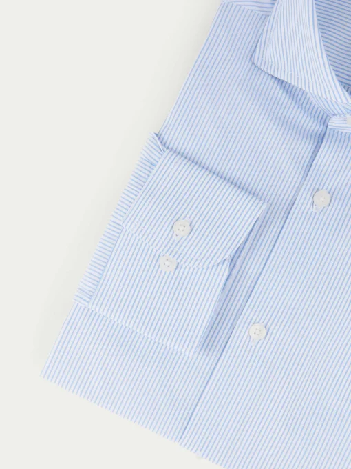 CAMISA COMFORT RAYAS CELESTE