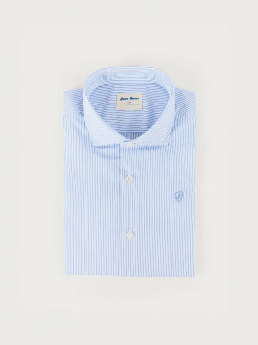 CAMISA COMFORT RAYAS KIDS CELESTE