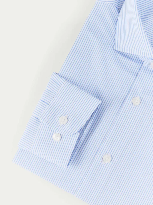 CAMISA COMFORT RAYAS KIDS CELESTE