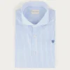 CAMISA COMFORT STRIPES CELESTE