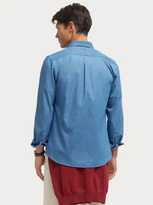CAMISA DENIM B.DOWN AZUL