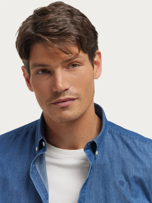 CAMISA DENIM B.DOWN AZUL MARINO