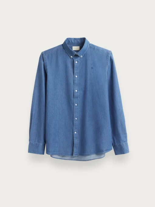 CAMISA DENIM B.DOWN AZUL MARINO