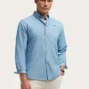 CAMISA DENIM B.DOWN CELESTE