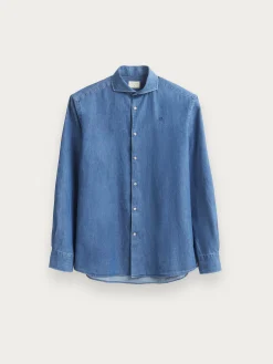 CAMISA DENIM JACK AZUL MARINO