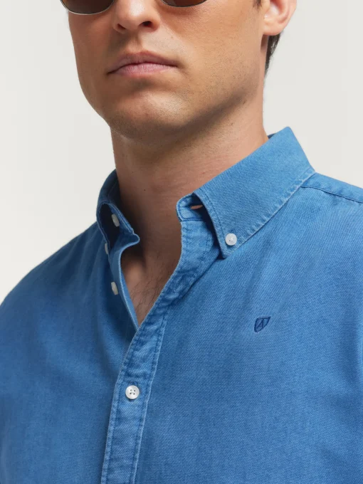 CAMISA DENIM OXFORD AZUL