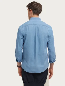 CAMISA DENIM RAYAS AZUL
