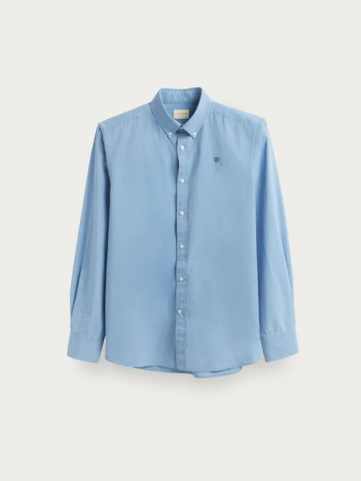 CAMISA DENIM RAYAS AZUL