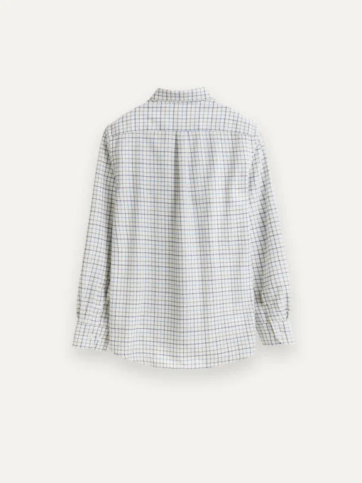 CAMISA FLANNEL CHECKS AZUL MARINO