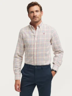 CAMISA FLANNEL CHECKS BURDEOS