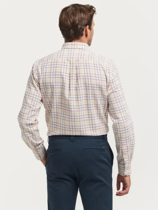 CAMISA FLANNEL CHECKS BURDEOS