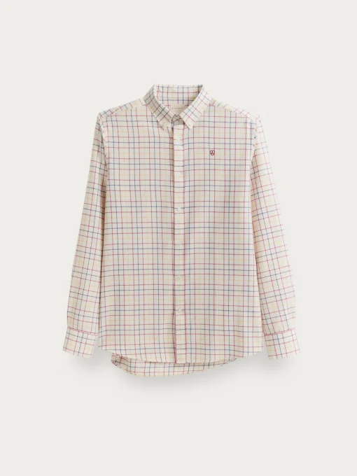 CAMISA FLANNEL CHECKS BURDEOS