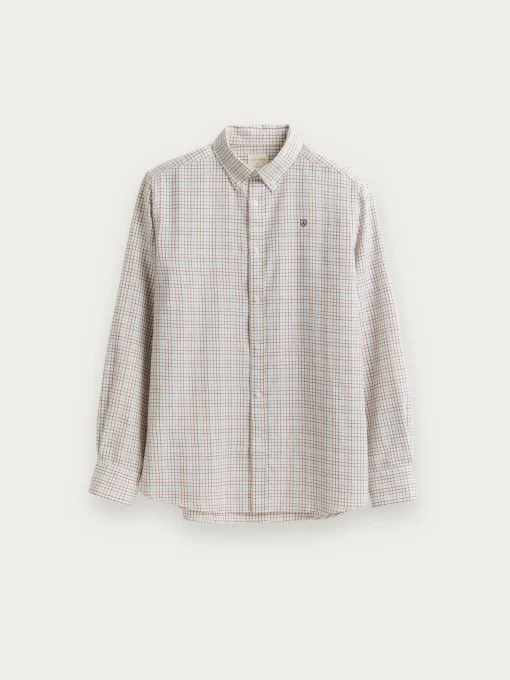 CAMISA FLANNEL CHECKS BURDEOS