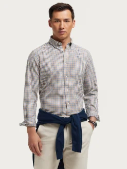 CAMISA FLANNEL CHECKS MOSTAZA