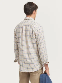 CAMISA FLANNEL CHECKS NARANJA