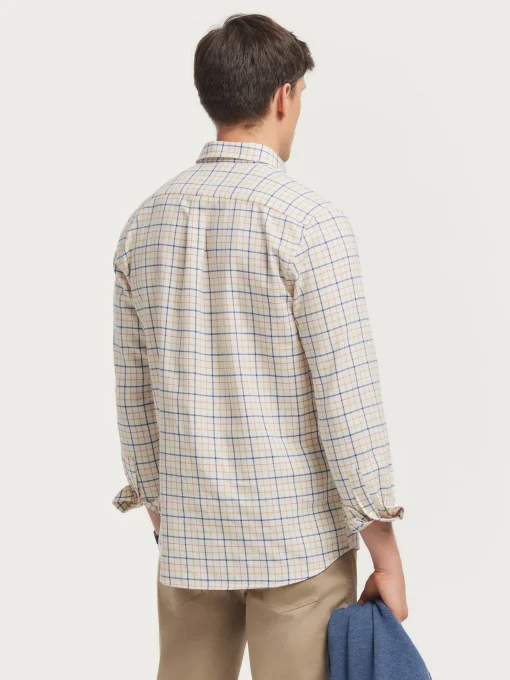 CAMISA FLANNEL CHECKS NARANJA