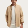 CAMISA FLANNEL TWILL CAMEL