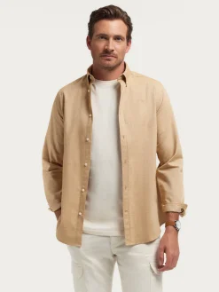 CAMISA FLANNEL TWILL CAMEL