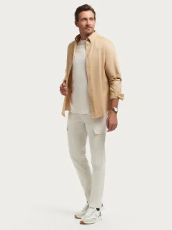 CAMISA FLANNEL TWILL CAMEL
