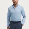 CAMISA FLANNEL TWILL CELESTE