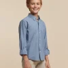 CAMISA FLANNEL TWILL KIDS AZUL
