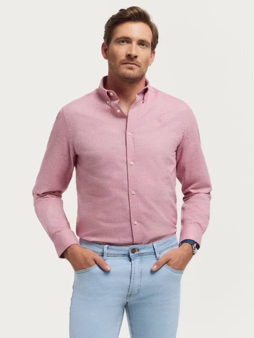 CAMISA FLANNEL TWILL ROSA