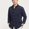 CAMISA MICROPANA JACK AZUL MARINO