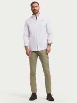 CAMISA OXFORD ASTON BURDEOS
