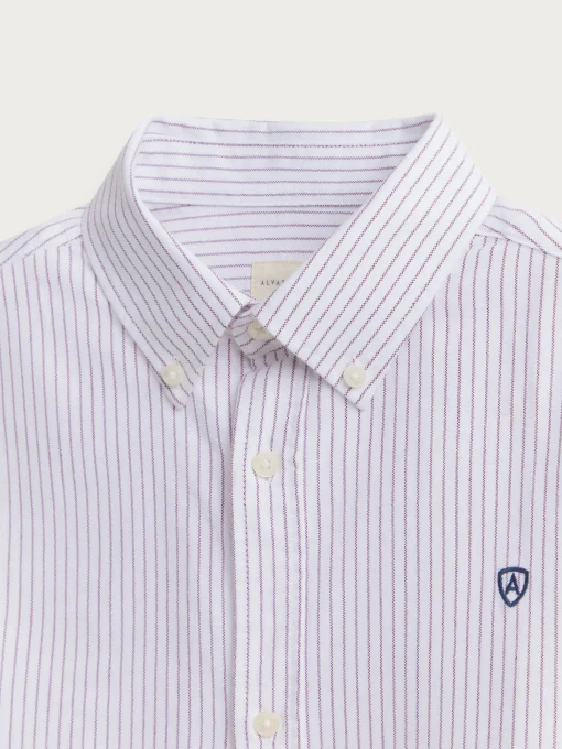 CAMISA OXFORD ASTON BURDEOS