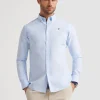 CAMISA OXFORD BASIC CELESTE