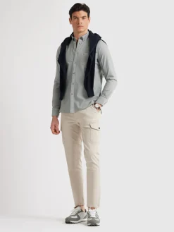 CAMISA OXFORD POCKET DYE GRIS