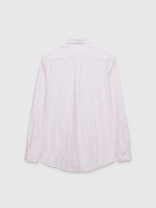CAMISA OXFORD RAYAS BASIC ROSA