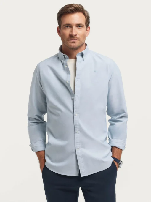 CAMISA OXFORD SOLID AZUL