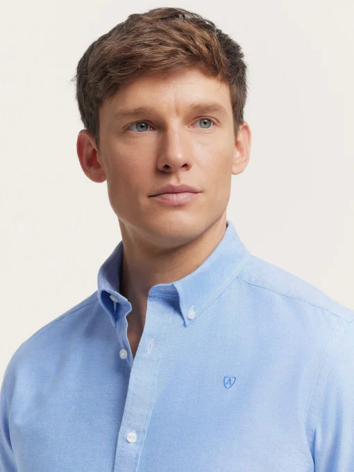 CAMISA OXFORD SOLID AZUL