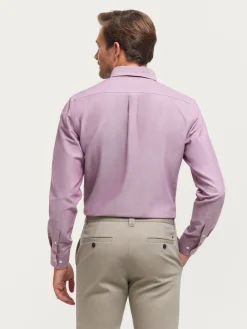 CAMISA OXFORD SOLID BURDEOS