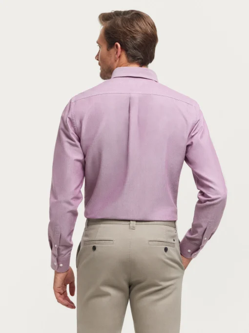 CAMISA OXFORD SOLID BURDEOS