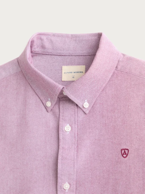 CAMISA OXFORD SOLID BURDEOS