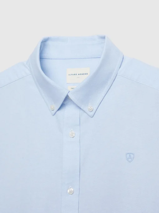 CAMISA OXFORD SOLID CELESTE