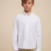 CAMISA OXFORD SOLID KIDS BLANCO
