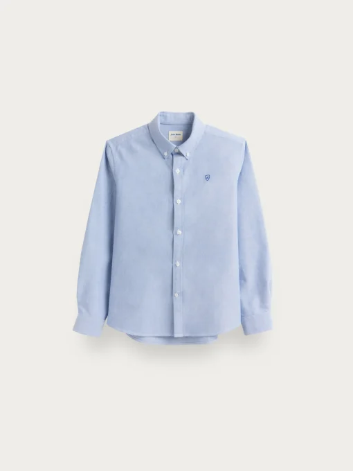 CAMISA OXFORD SOLID KIDS AZUL