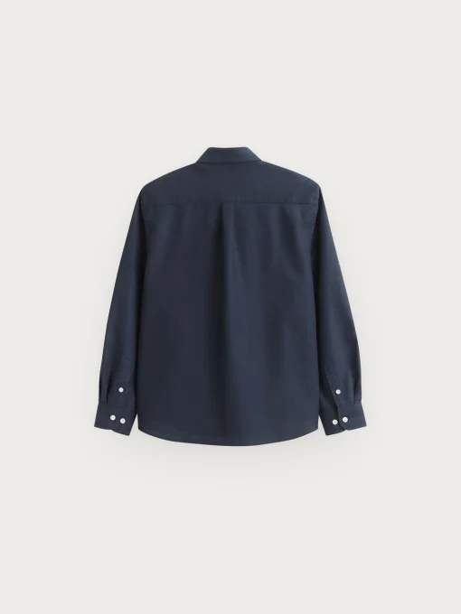 CAMISA OXFORD SOLID KIDS AZUL MARINO