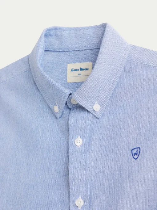 CAMISA OXFORD SOLID KIDS AZUL
