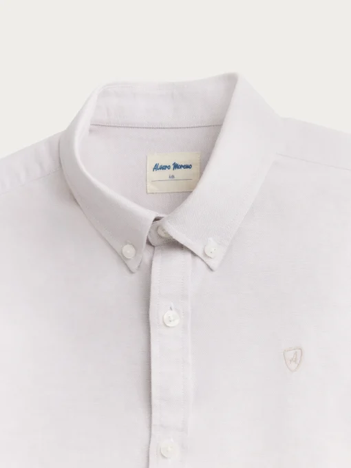 CAMISA OXFORD SOLID KIDS BEIGE
