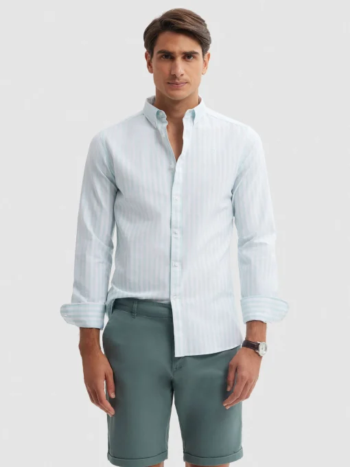CAMISA OXFORD SUNSET VERDE AGUA